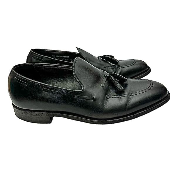 Hanover 3596 Master-Flex Black Men’s Calf Tassel Loafers Size 7.5 EEE Vintage - Picture 11 of 12